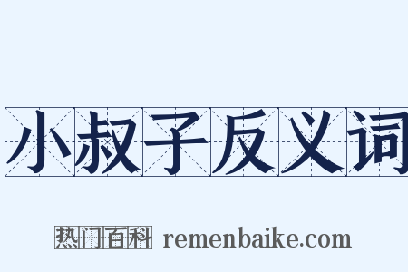 小叔子反义词是什么意思的图片